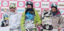 Kelly Clark Siegt in der Halfpipe beim 6Star Roxy Chicken Jam